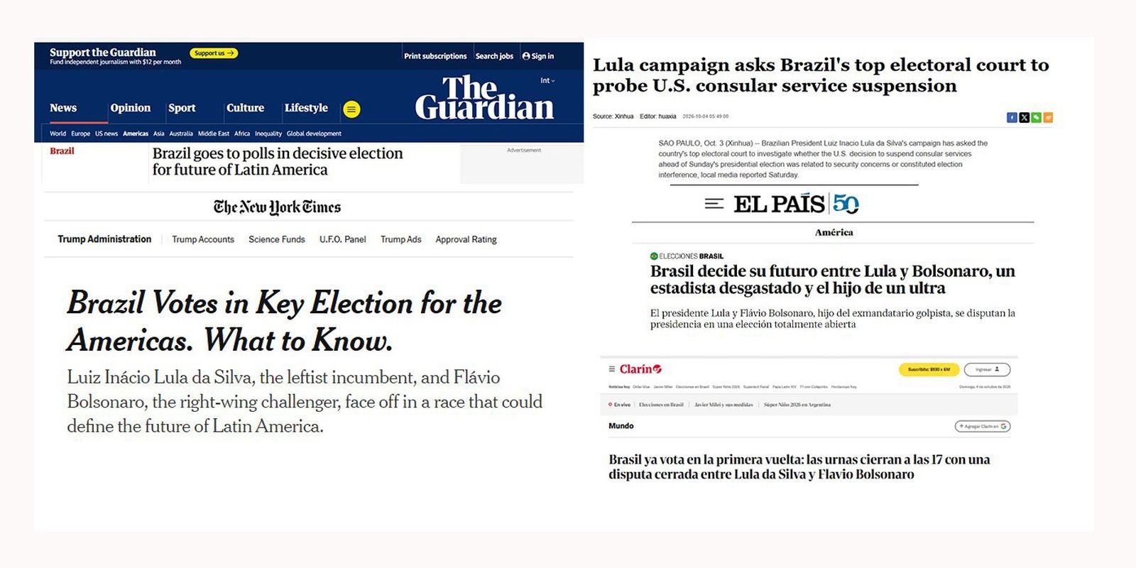 Eleição no Brasil define rumos da América Latina, diz imprensa